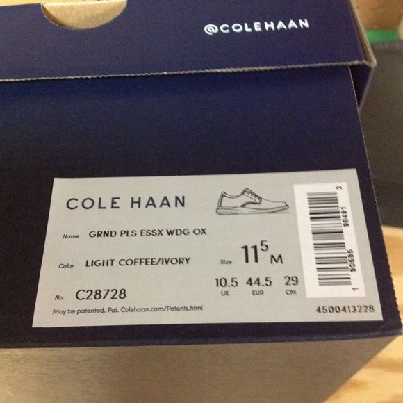 Cole Haan Men\'s Grand Plus Essex Brown Leather Oxford casual shoes 11.5M NIB